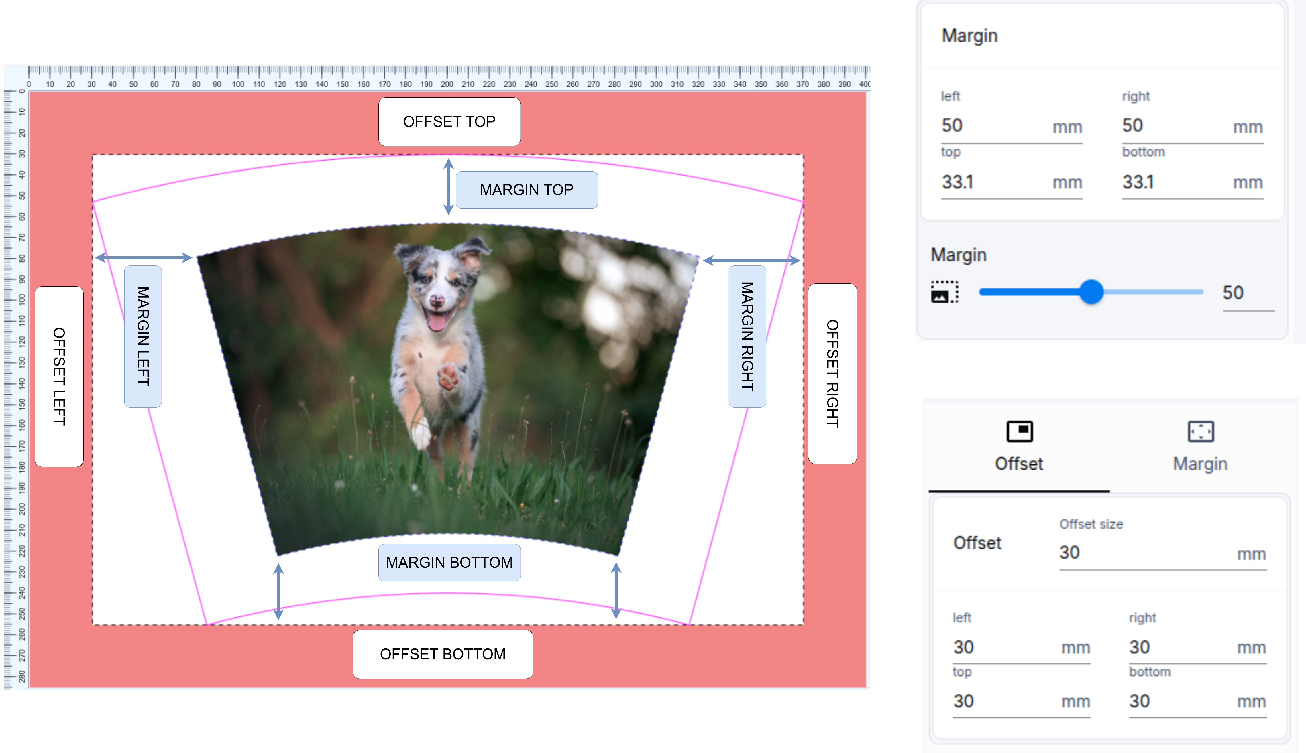 Offset and Margin Illustration